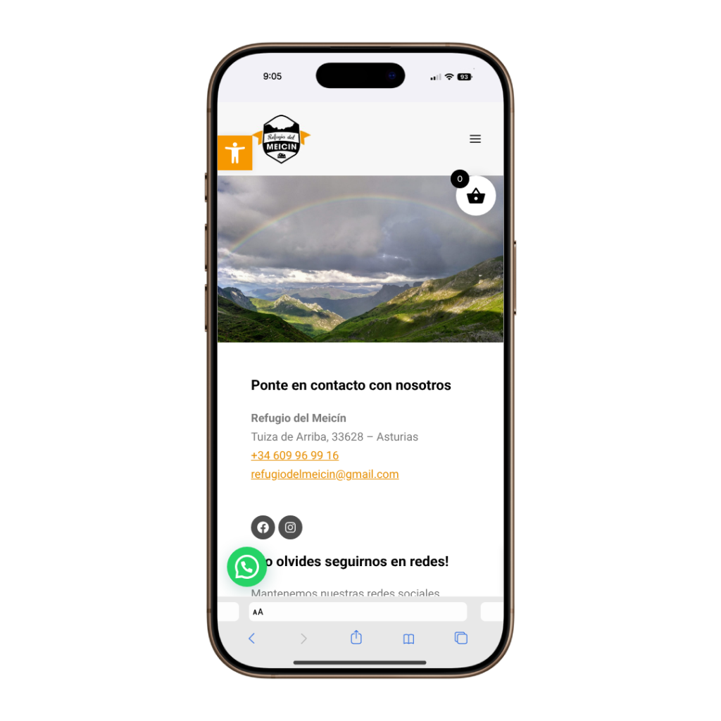 refugio de Meicín - contacto